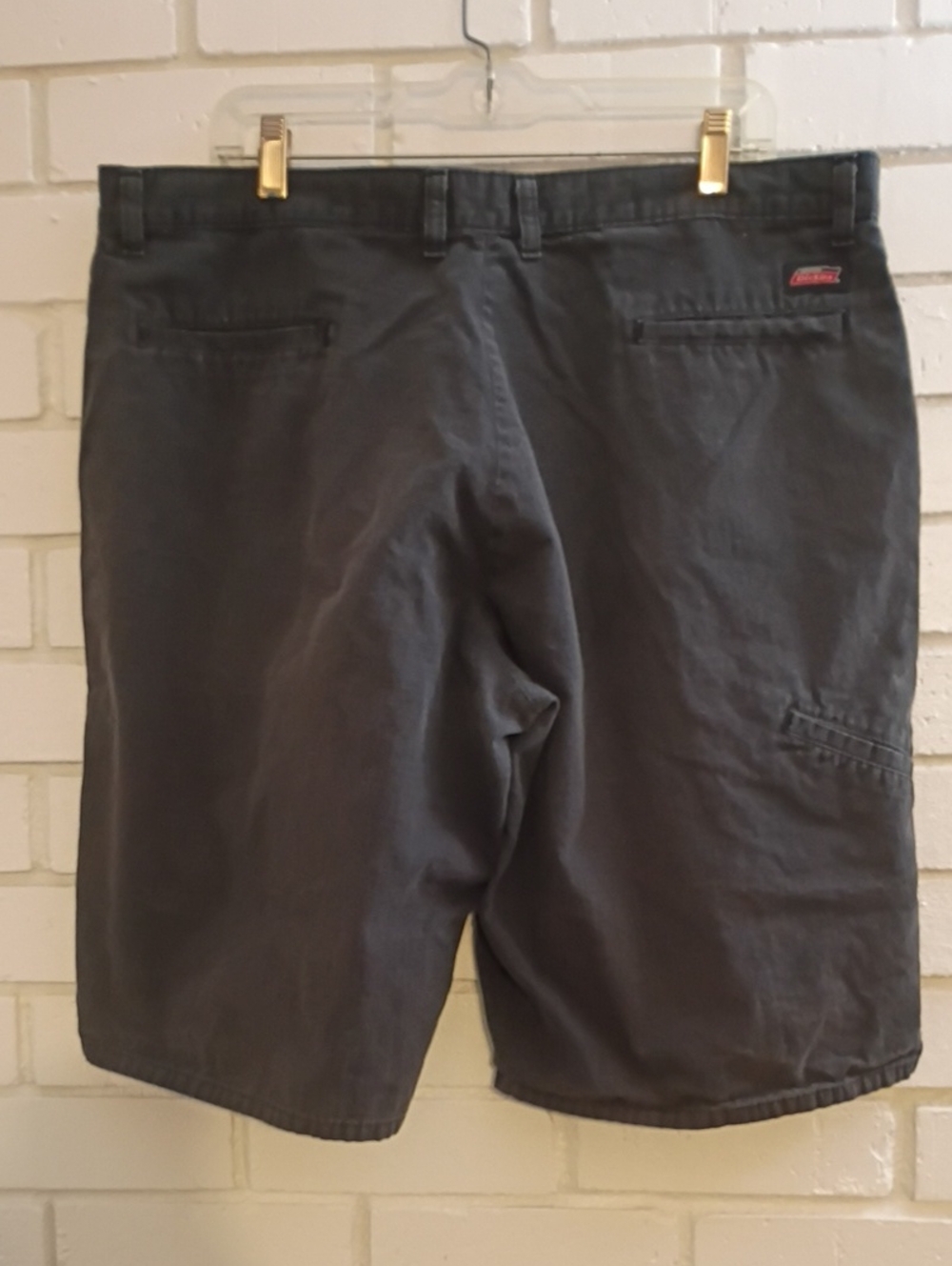 Dickies Mens Size 38 Dark Gray Button & Zipper Fly 100% Cotton Mesh Pattern - Picture 4 of 5